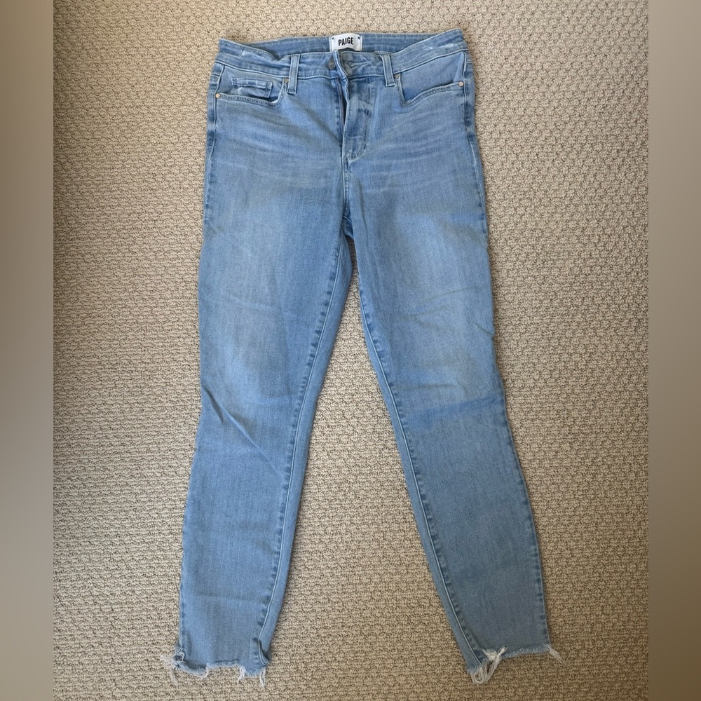 PAIGE Light Wash Skinny Jeans